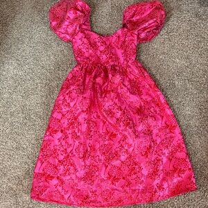 Sugarlips Vibrant Pink Floral Dress